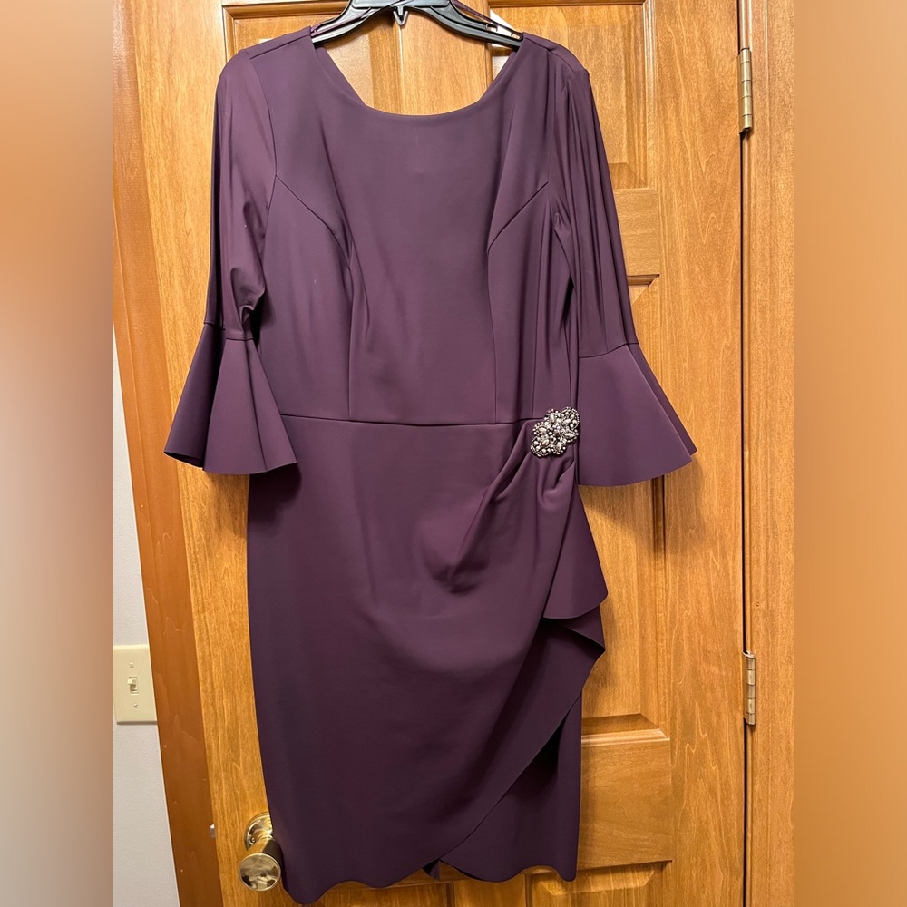 Alex evening purple non wrinkle dress size 12